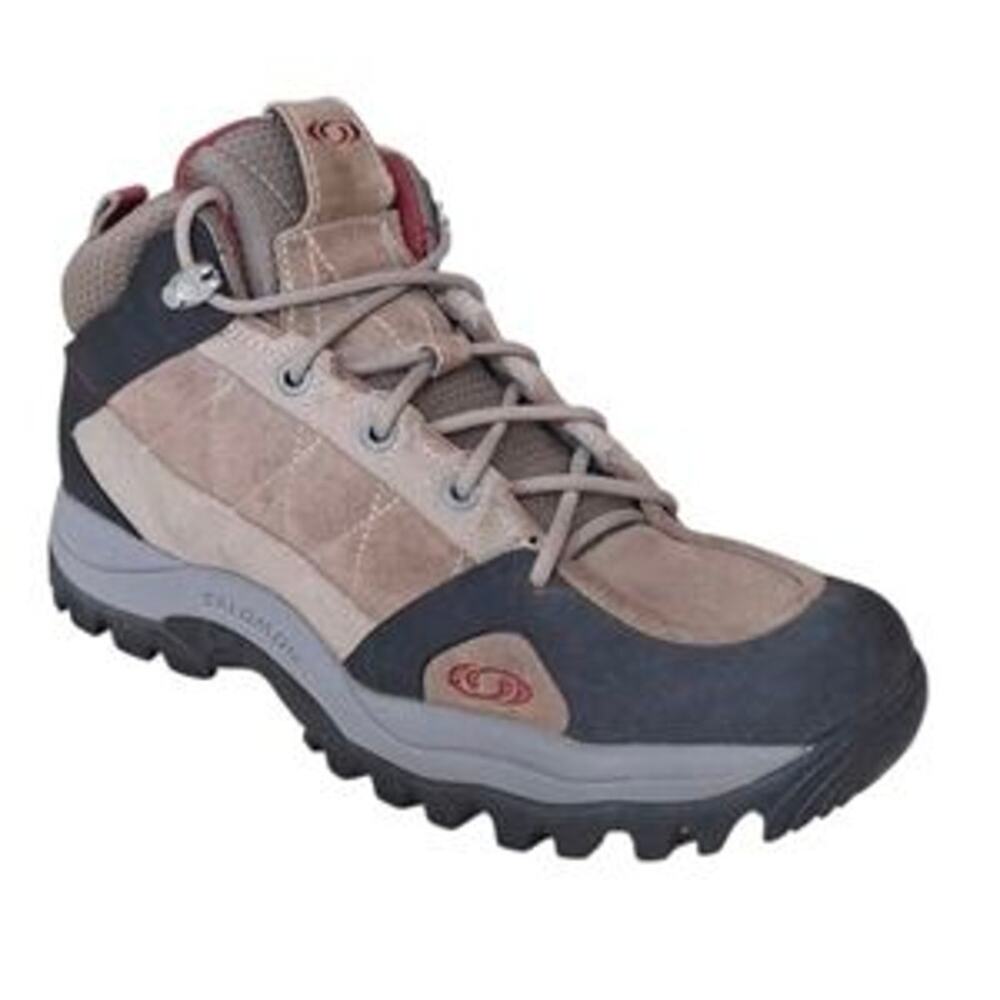 Vintage Salomon Contagrip Boots Gore-Tex Waterproof Hiking Trail Lace Up Brown 9